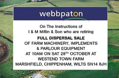 WebbPaton - Full Dispersal Sale